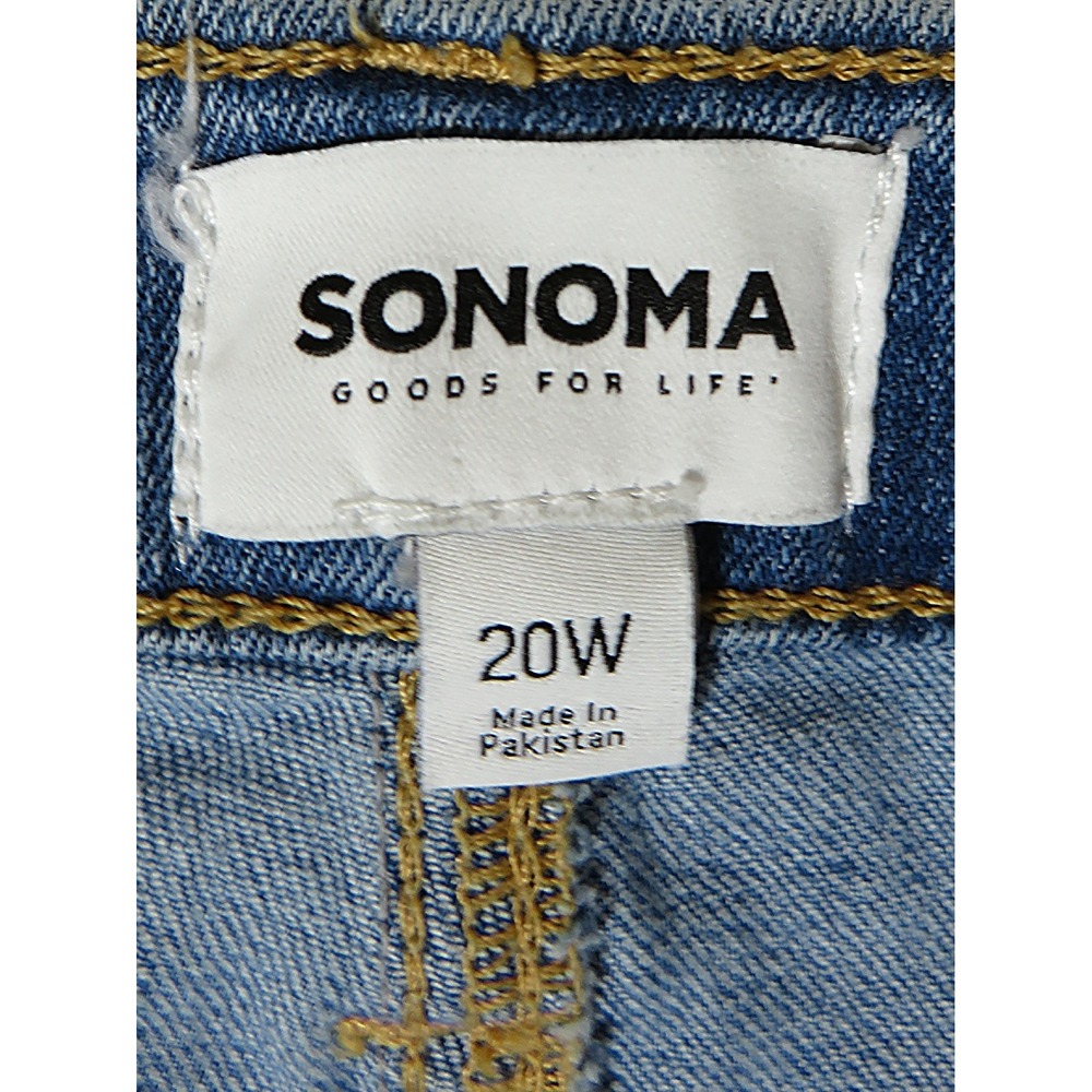 NWT 20W Sonoma Mid Rise Capri Jeans Medium Wash Super Stretch - Picture 5 of 6